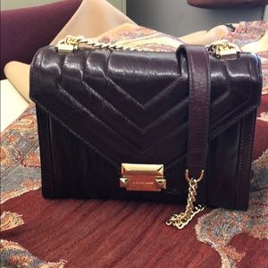 Authentic Michael Kors quilted Whitney- cranberry